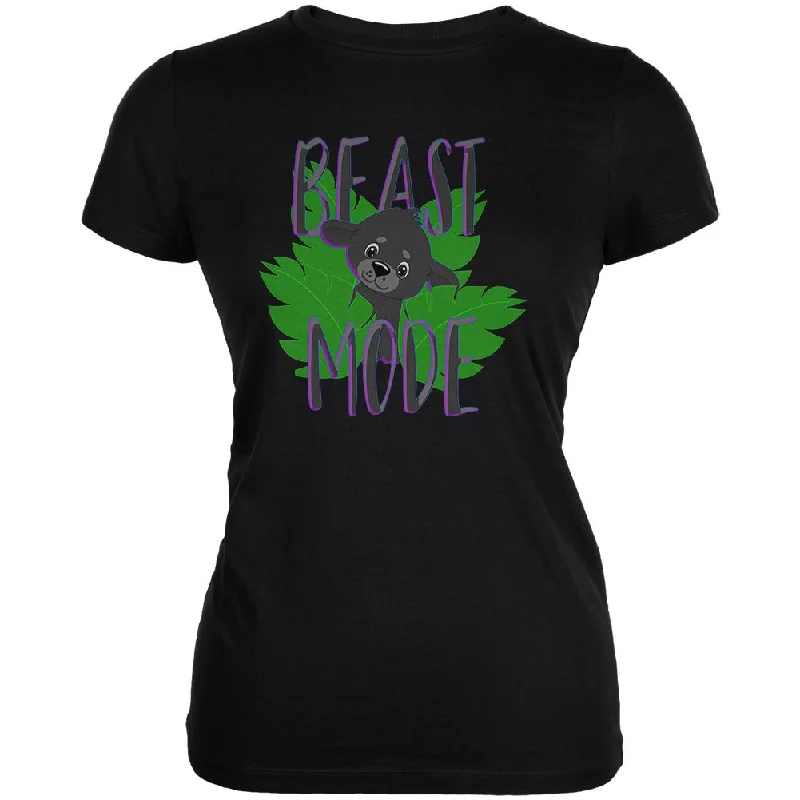 Embellished T-ShirtsBeast Mode Cute Black Panther Cub Juniors Soft T Shirt