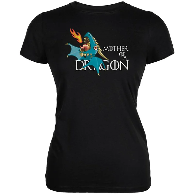 Gym T-ShirtsMother of a Dragon Cute Blue Fire Juniors Soft T Shirt