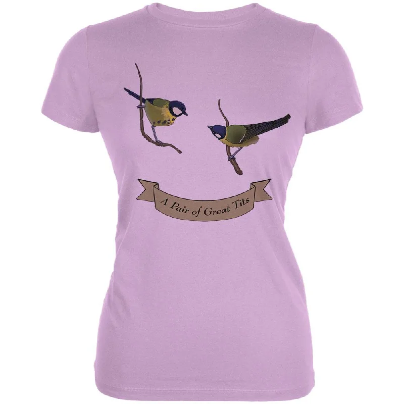 Sheer T-ShirtsPair of Great Tits Lilac Juniors Soft T-Shirt