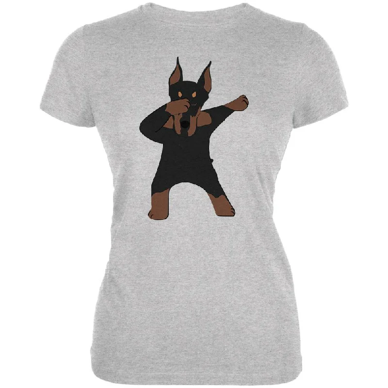 Organic Cotton T-ShirtsDabbing Doberman Juniors Soft T Shirt