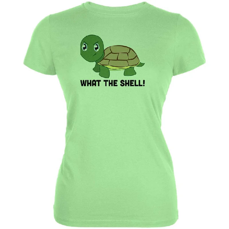 Linen T-ShirtsTurtle What The Shell Funny Pun Cute Juniors Soft T Shirt