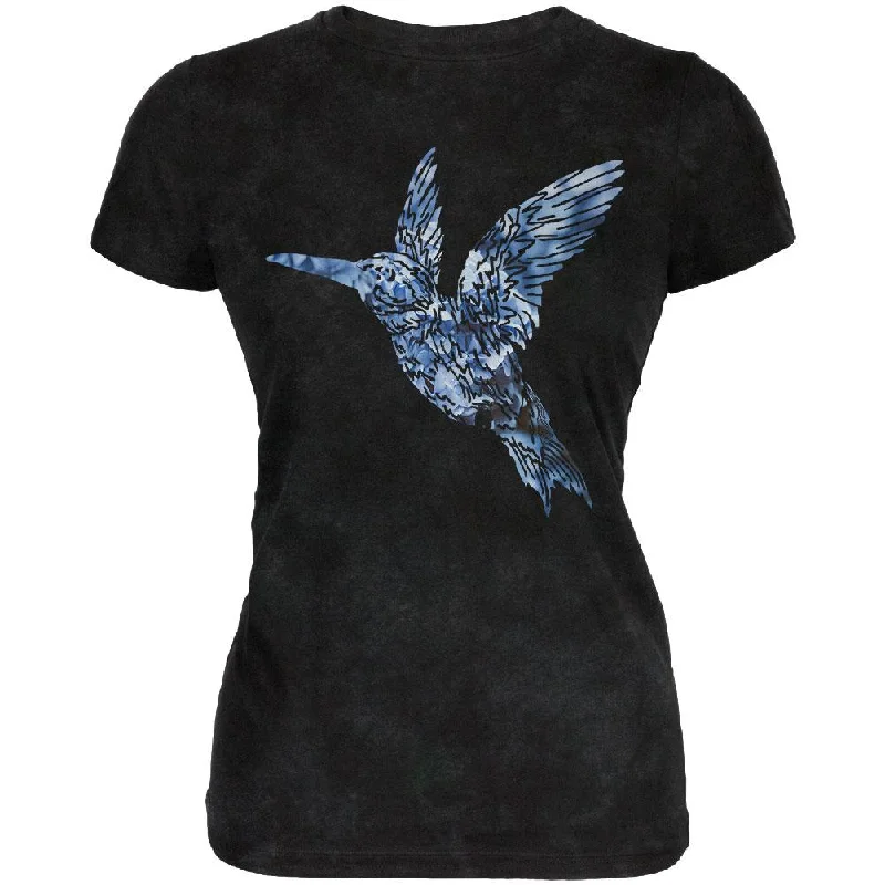 Sheer T-ShirtsEaster Spring Flowers Hummingbird Juniors Soft T Shirt