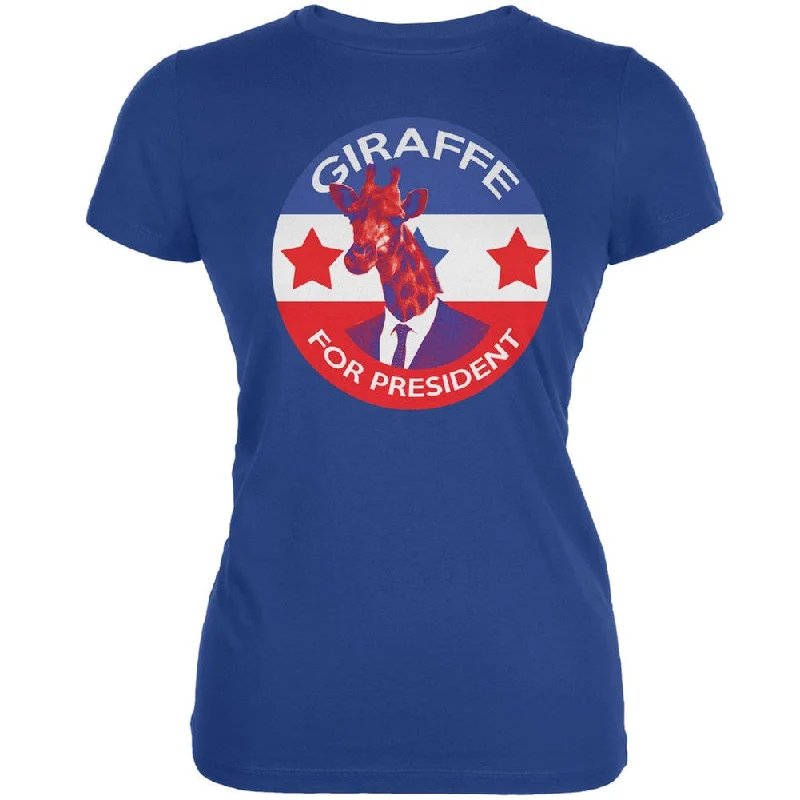 Limited Edition T-ShirtsElection 2016 Giraffe For President Royal Juniors Soft T-Shirt