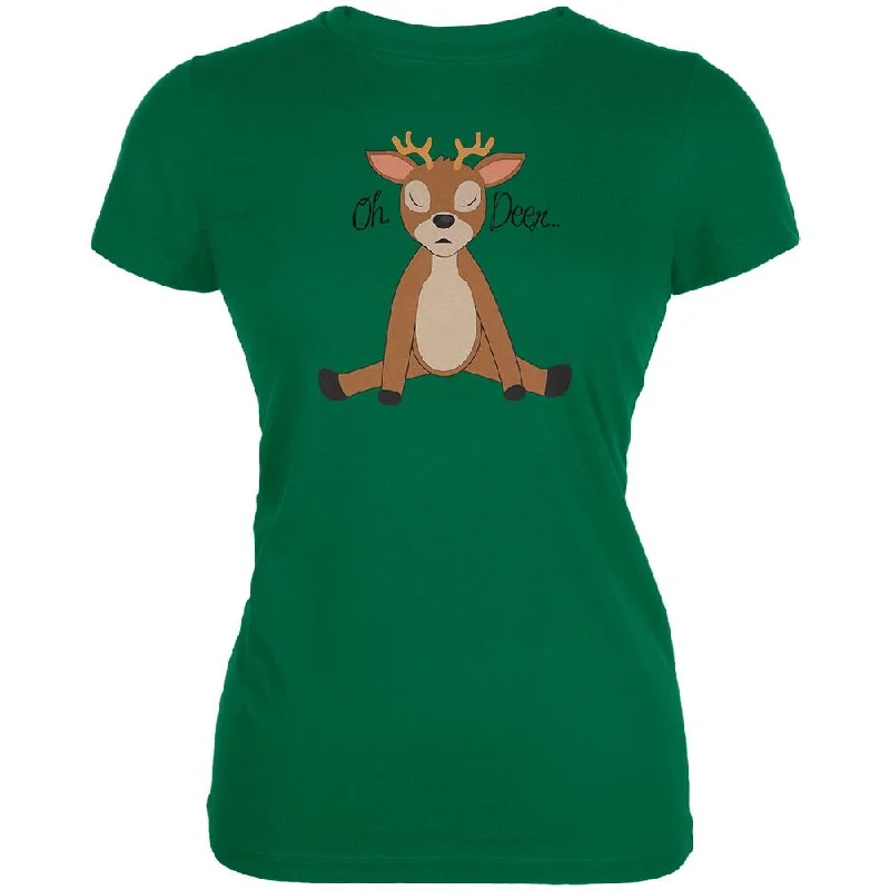 Relaxed Fit T-ShirtsOh Deer Funny Pun Cute Juniors Soft T Shirt