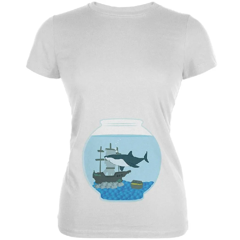 Fringed T-ShirtsFish Bowl Cute Shark Tank Juniors Soft T Shirt