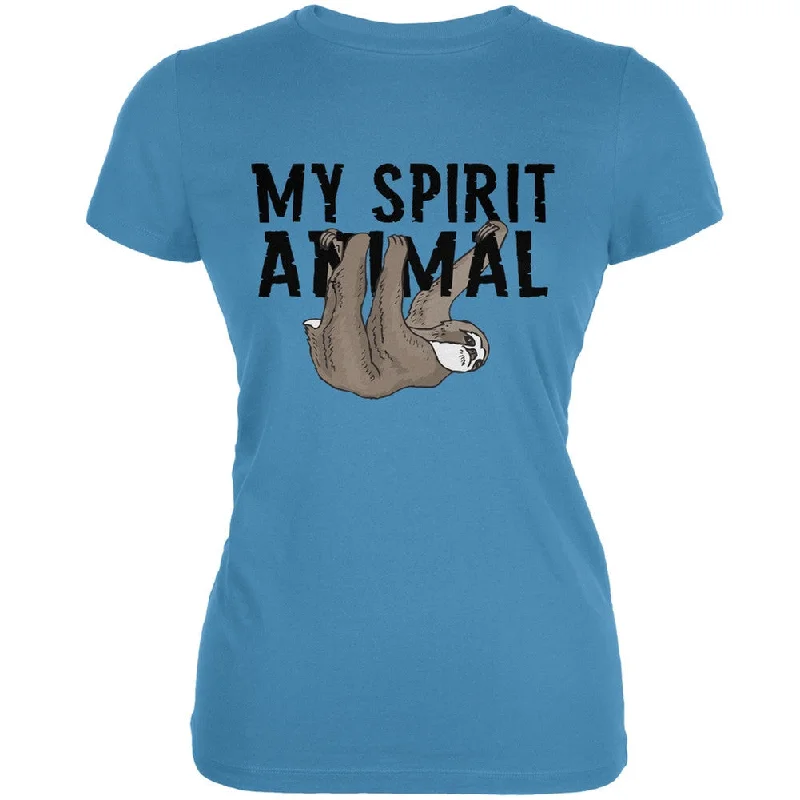 Slim Fit T-ShirtsSloth My Spirit Animal Aqua Juniors Soft T-Shirt