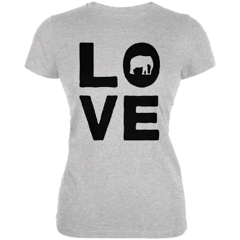 Hip-Hop T-ShirtsElephant Love Juniors Soft T Shirt