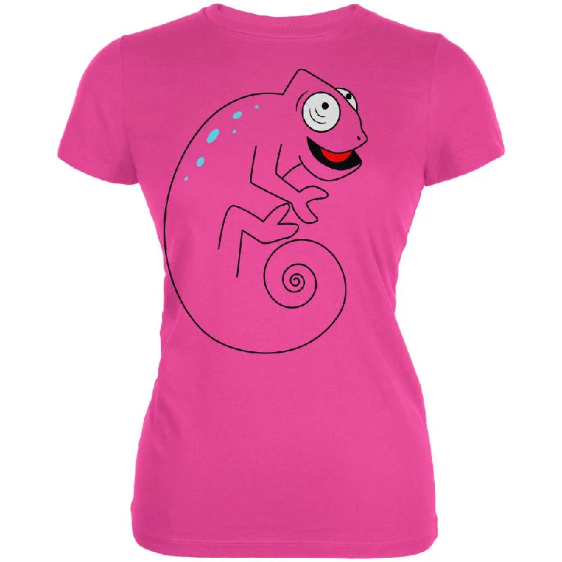 Printed T-ShirtsChameleon Spiral Tail Juniors Soft T Shirt