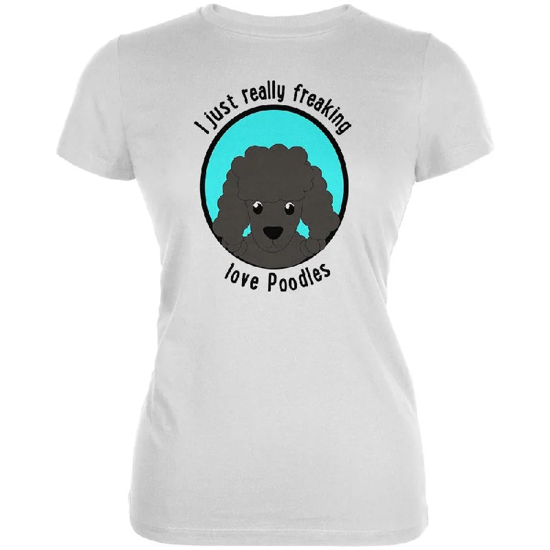 Band Merch T-ShirtsI Just Love Poodles Dog Juniors Soft T Shirt