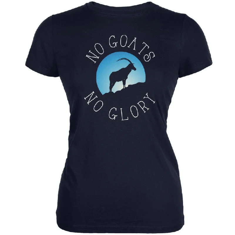 Pocket T-ShirtsNo Guts Goats No Glory Navy Juniors Soft T-Shirt