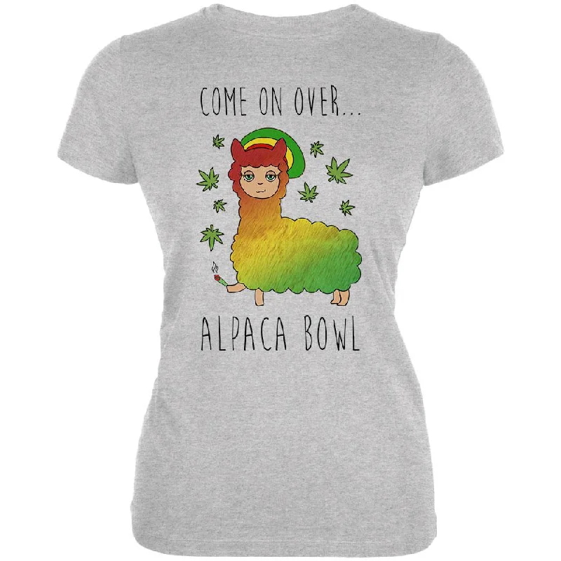 Work T-ShirtsI'll Pack a Bowl Alpaca Pun Juniors Soft T Shirt