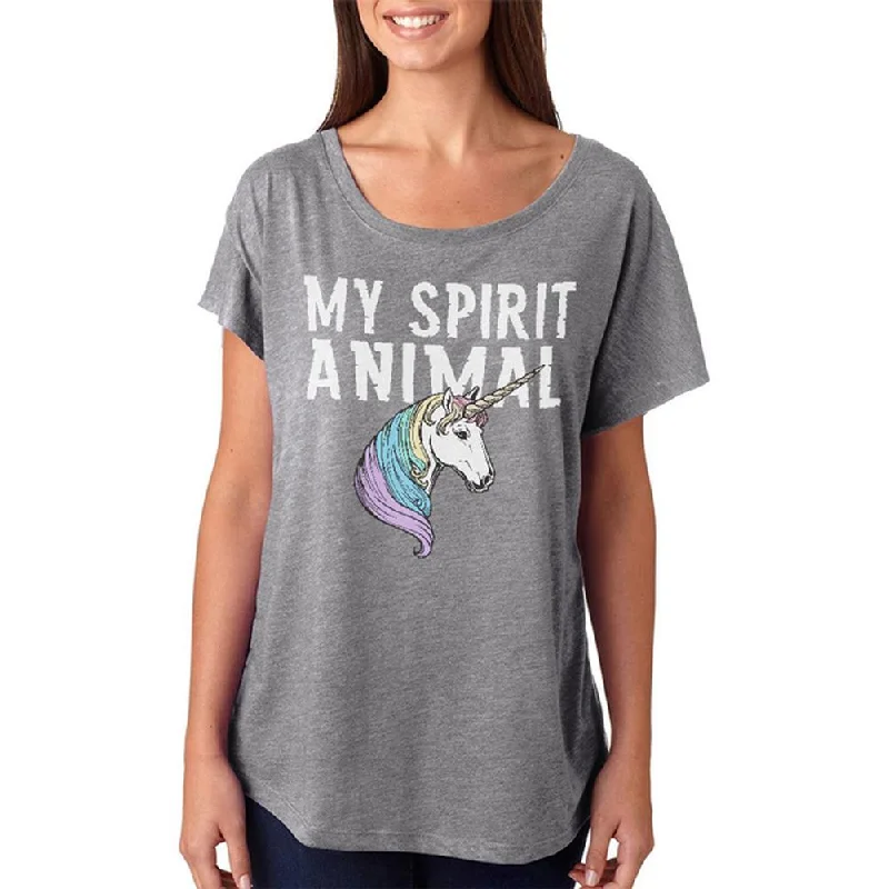 Beaded T-ShirtsMy Spirit Animal Unicorn Juniors Dolman T Shirt