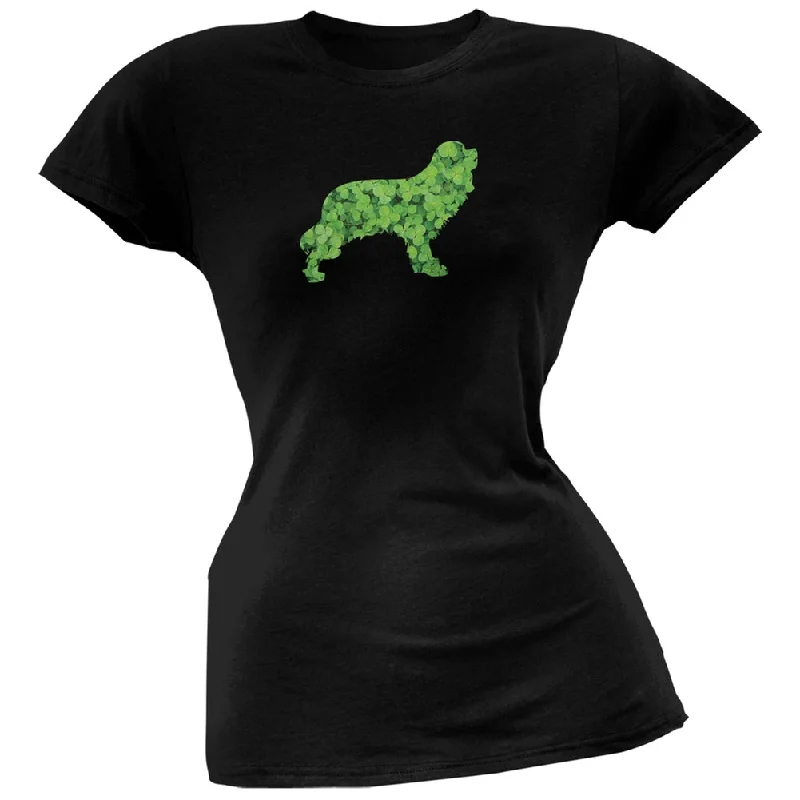 Camping T-ShirtsSt. Patricks Day - Cavalier King Charles Shamrock Black Soft Juniors T-Shirt