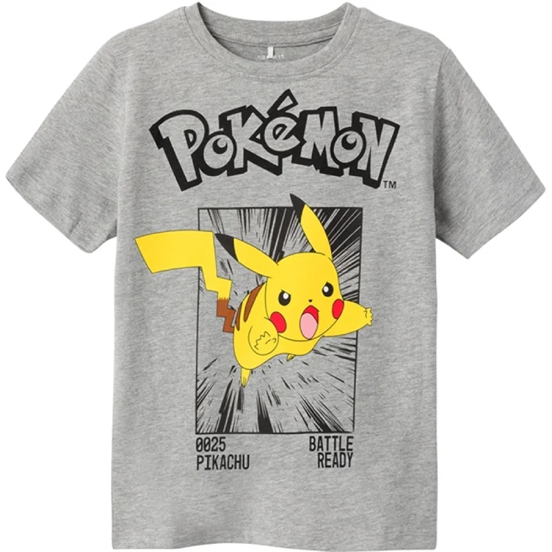 Luxury T-ShirtsName it Grey Melange Noisi Pokemon T-Shirt Noos