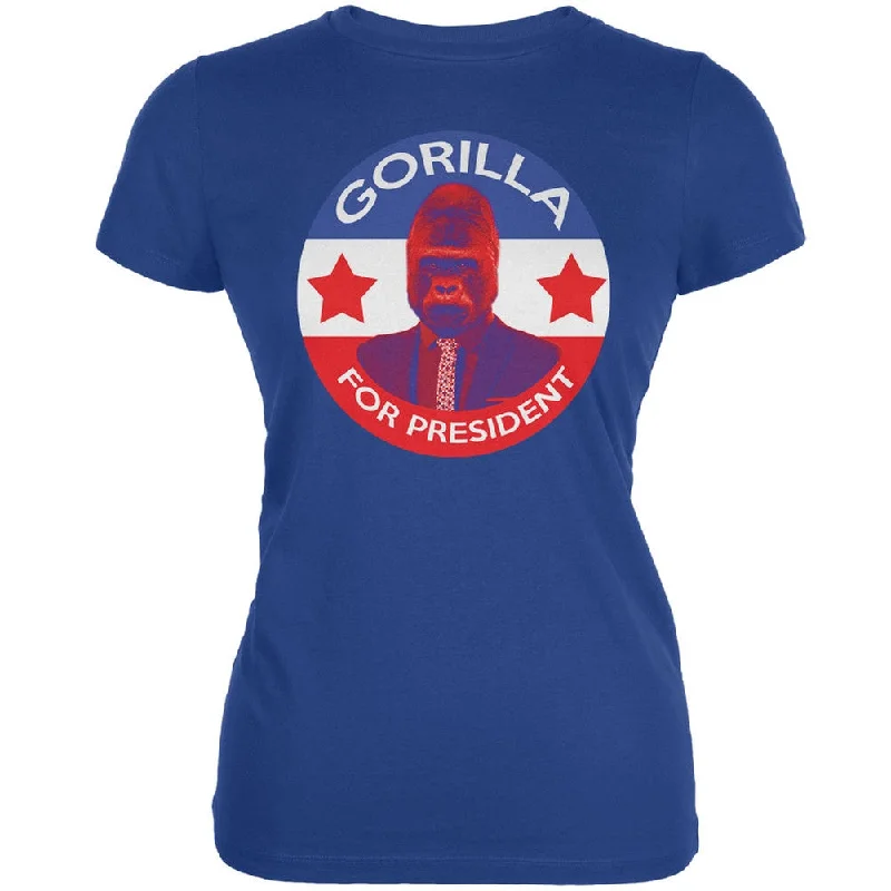 Statement T-ShirtsElection 2016 Gorilla For President Royal Juniors Soft T-Shirt