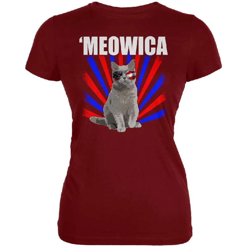 Statement T-ShirtsCat 4th of July Meowica Juniors Soft T Shirt