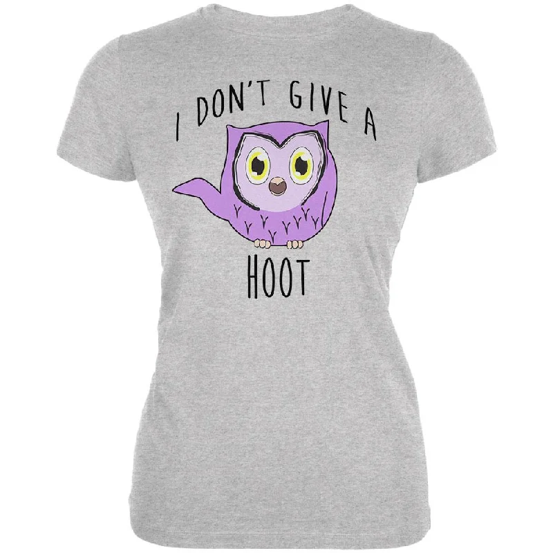 Sheer T-ShirtsOwl I Don't Give A Hoot Funny Juniors Soft T Shirt