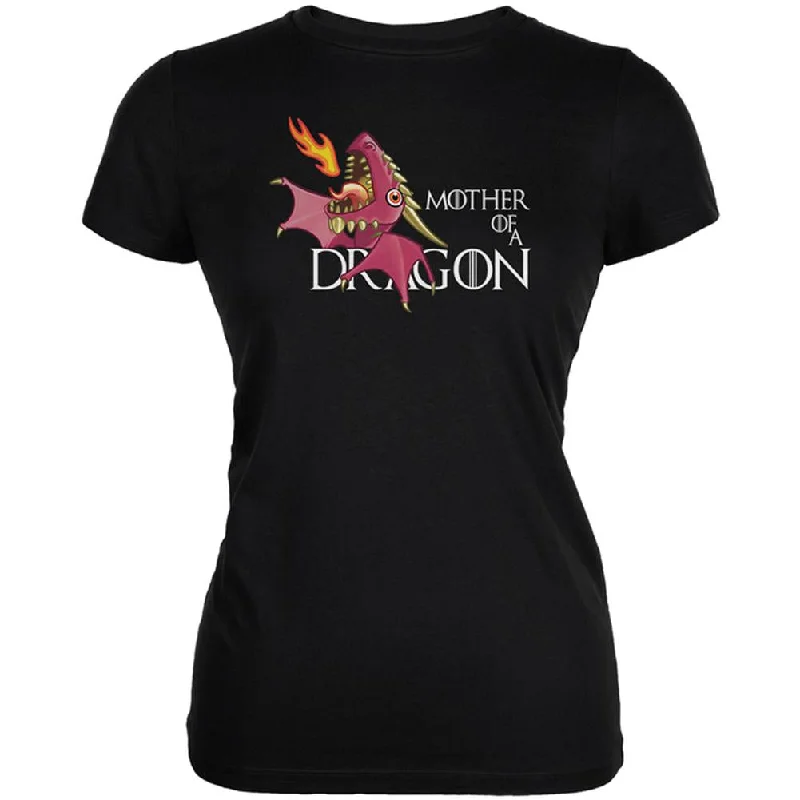 Athletic T-ShirtsMother of a Dragon Cute Pink Fire Juniors Soft T Shirt