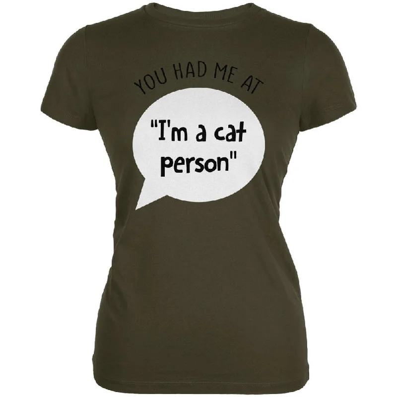 French Terry T-ShirtsYou Had Me at I'm a Cat Person Juniors Soft T Shirt