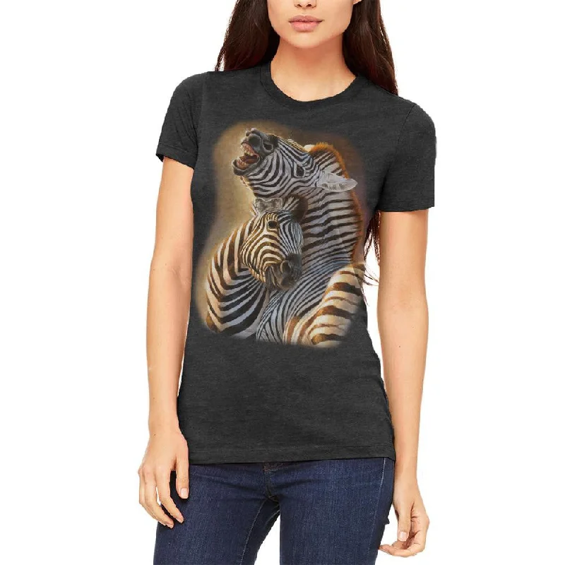 College T-ShirtsZebra Lovers Juniors Soft T Shirt