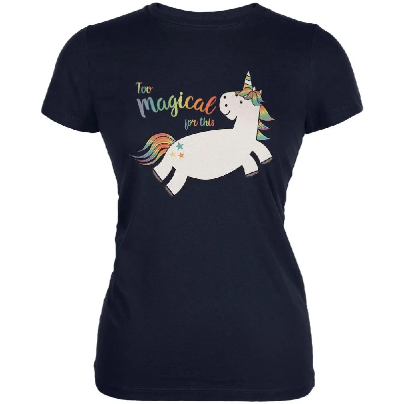 Graphic T-ShirtsBack To School Too Magical For This Unicorn Juniors Soft T Shirt