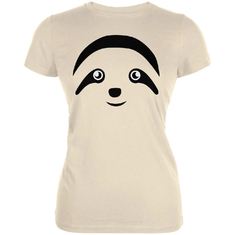 Bamboo T-ShirtsCute Sloth Face Juniors Soft T Shirt