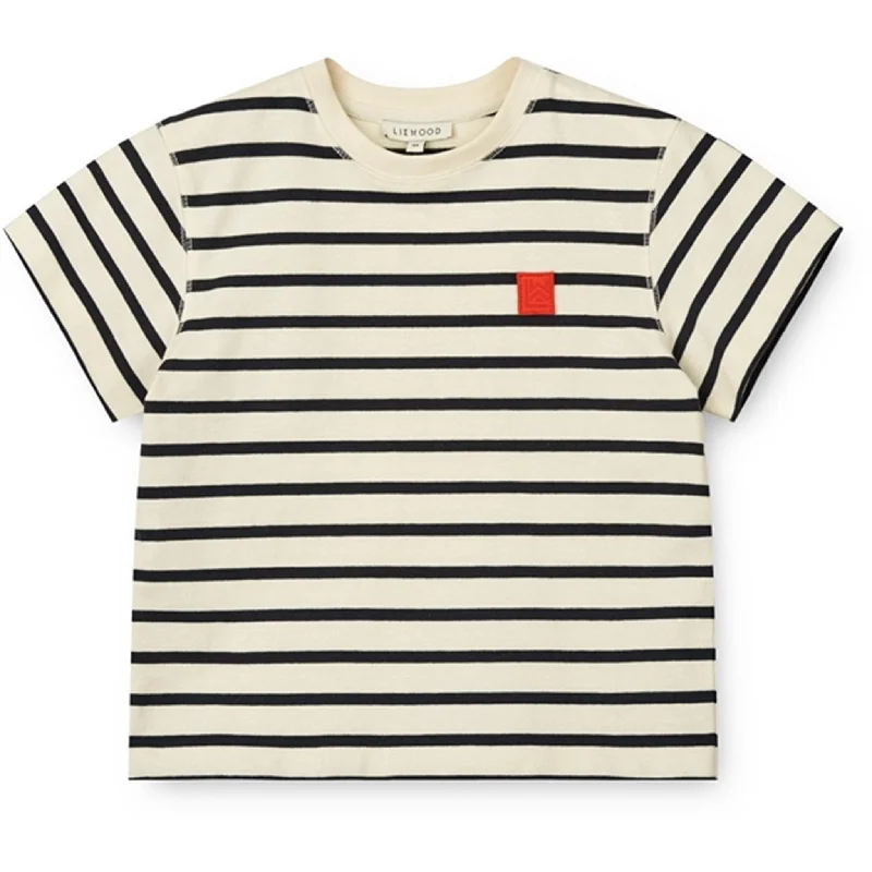 Mesh T-ShirtsLiewood Y/D Stipes Classic Navy/Creme De La Creme Sixten Stripe T-shirt