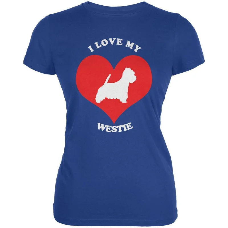 French Terry T-ShirtsValentines I Love My Westie Royal Juniors Soft T-Shirt