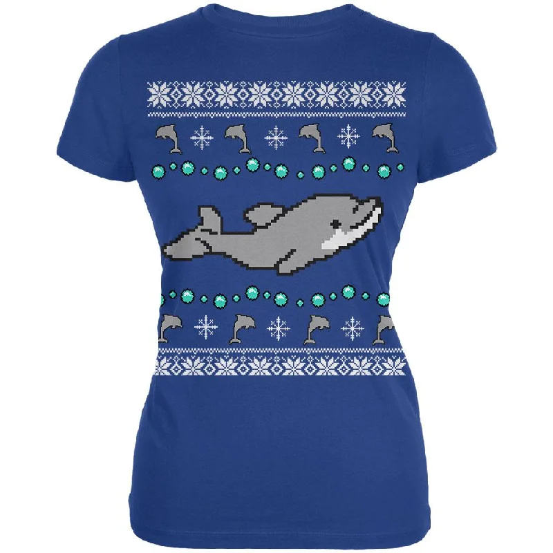 Bamboo T-ShirtsUgly Christmas Sweater Dolphin Juniors Soft T Shirt