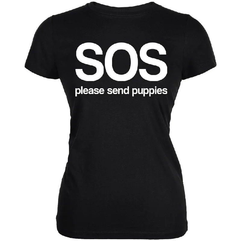 Organic Cotton T-ShirtsSOS Please Send Puppies Juniors Soft T Shirt