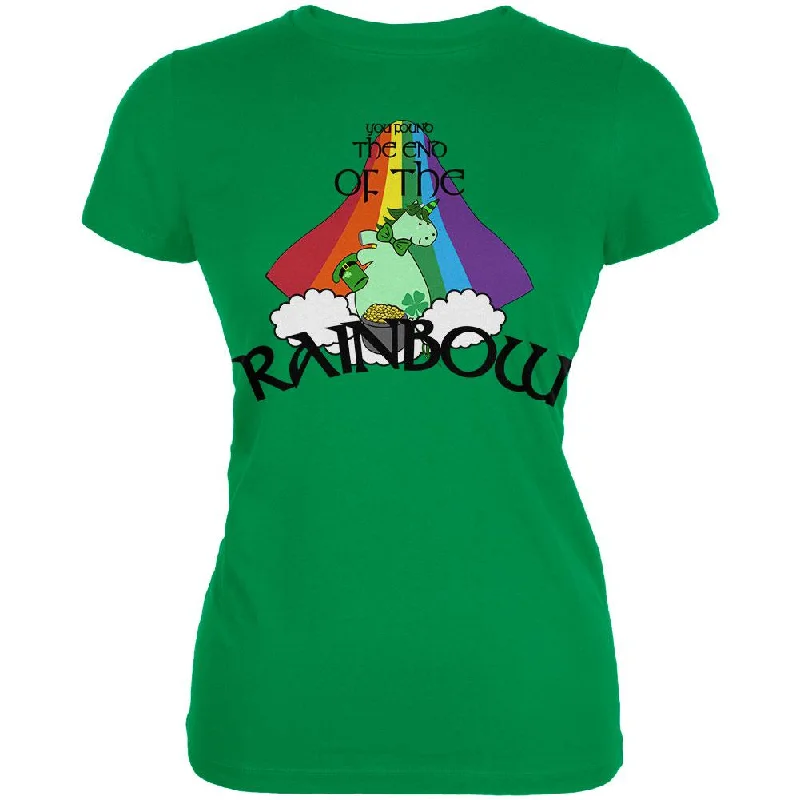 Branded T-ShirtsSt. Patrick's Day Unicorn End Of The Rainbow Irish Juniors Soft T Shirt