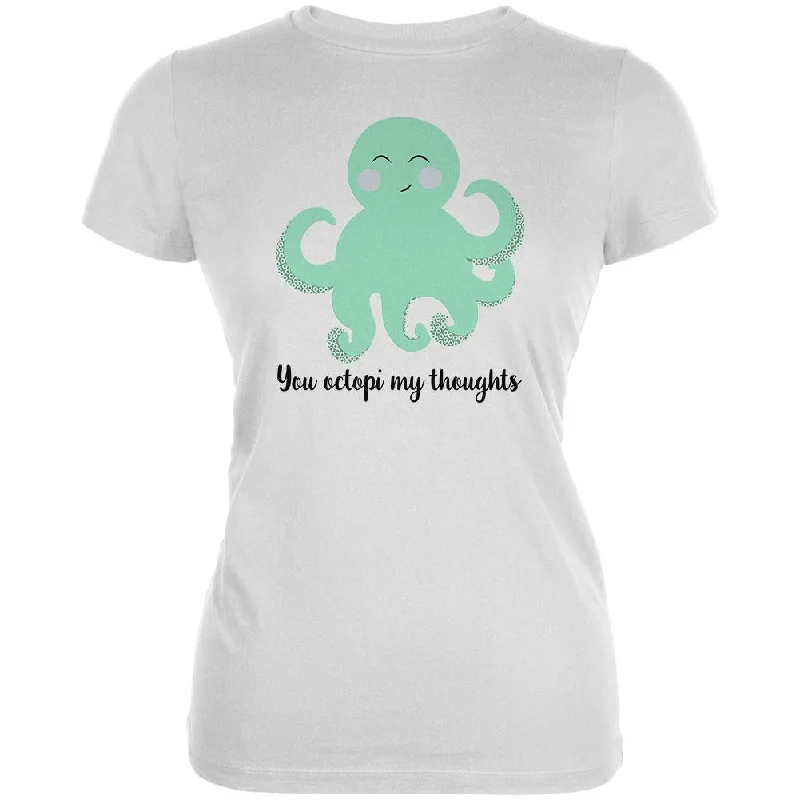 Tasseled T-ShirtsOctopus You Octopi My Thoughts Occupy Cute Pun Juniors Soft T Shirt