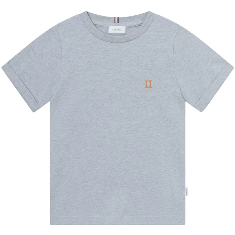 Longline T-ShirtsLes Deux Kids Summer Sky Melange/Orange Nørregaard T-Shirt