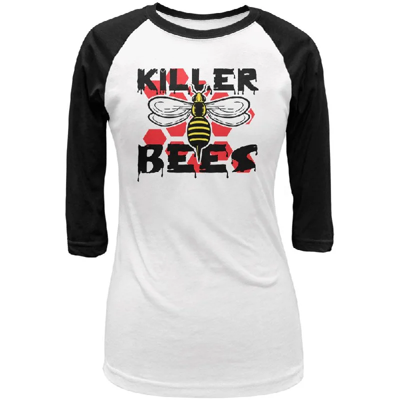 Yoga T-ShirtsKiller Bees Honey Bee Juniors 3/4 Sleeve Raglan T Shirt