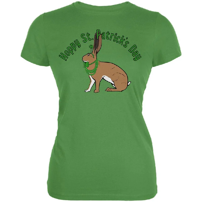 Statement T-ShirtsSt. Patrick's Day Irish Hare Rabbit Pun Juniors Soft T Shirt