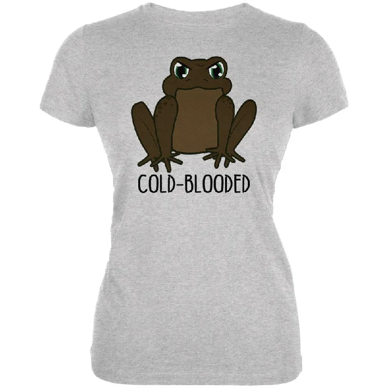 Lace-Up T-ShirtsToad Cold Blooded Funny Juniors Soft T Shirt