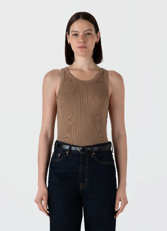 Thermal T-ShirtsWomen's Ribbed Tank Top in Almond