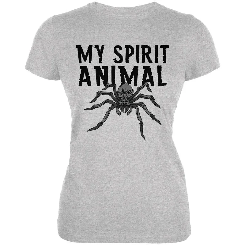 Band Merch T-ShirtsMy Spirit Animal Spider Heather Grey Juniors Soft T-Shirt