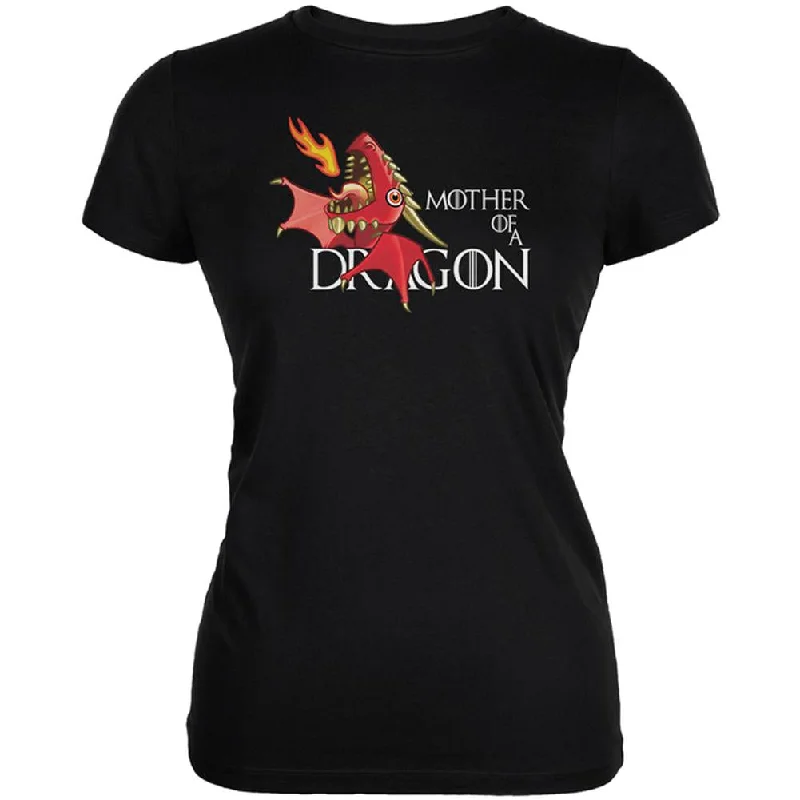 Running T-ShirtsMother of a Dragon Cute Red Fire Juniors Soft T Shirt