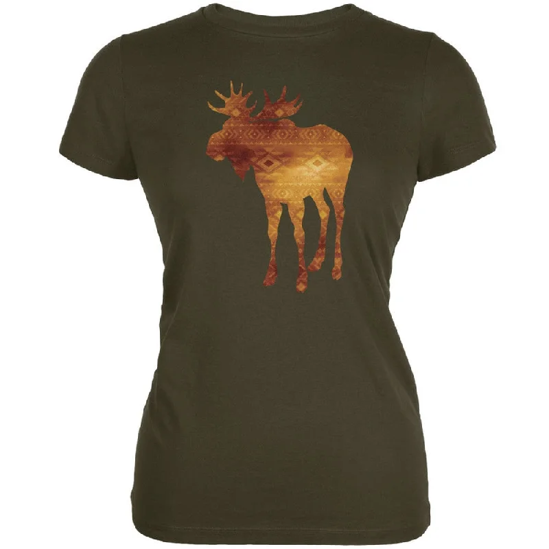 Minimalist T-ShirtsNative American Spirit Moose Army Juniors Soft T-Shirt