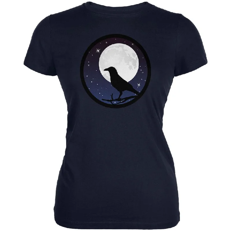 Hemp T-ShirtsRaven Crow Moon Night Sky Silhoutte Juniors Soft T Shirt