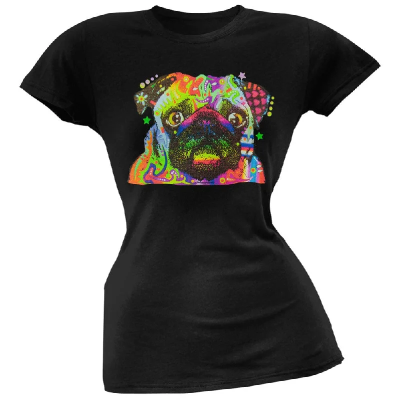 Streetwear T-ShirtsPug Neon Black Light Juniors T-Shirt