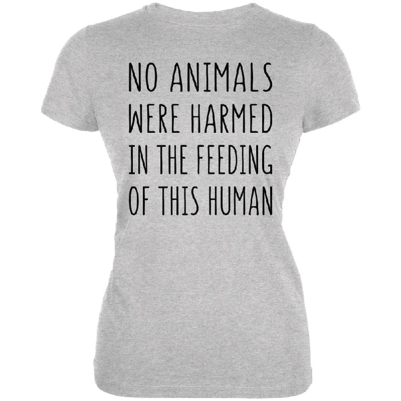 Skateboard T-ShirtsActivist No Animals Were Harmed in the Feeding of this Human Juniors Soft T Shirt