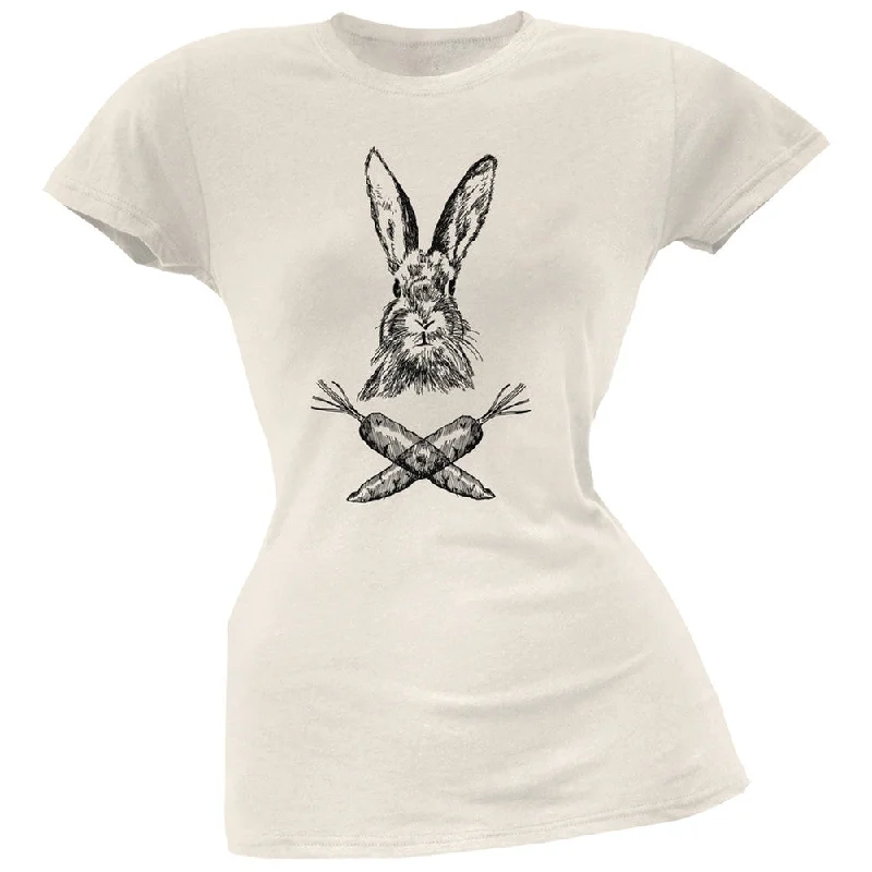 Festival T-ShirtsEaster - Jolly Rogers Rabbit Cream Juniors Soft T-Shirt