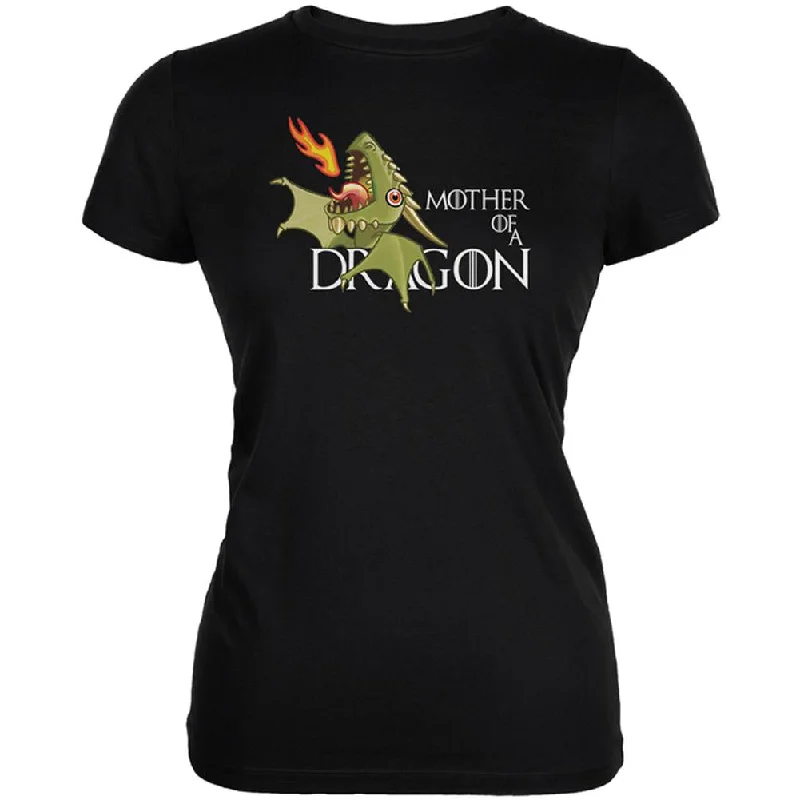 Yoga T-ShirtsMother of a Dragon Cute Green Fire Juniors Soft T Shirt