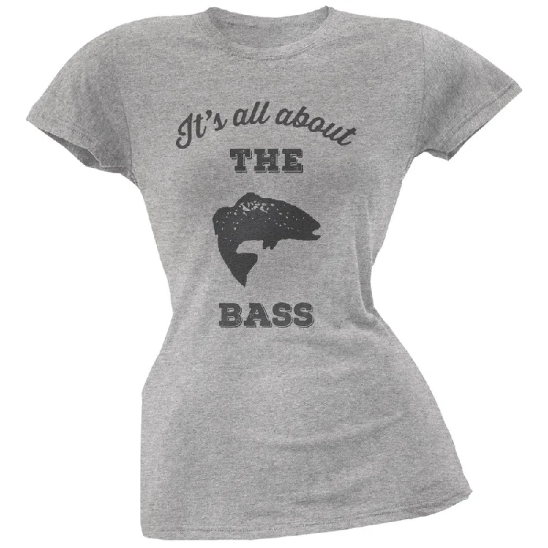 Formal T-ShirtsPaws - It's all about the Bass Heather Soft Juniors T-Shirt