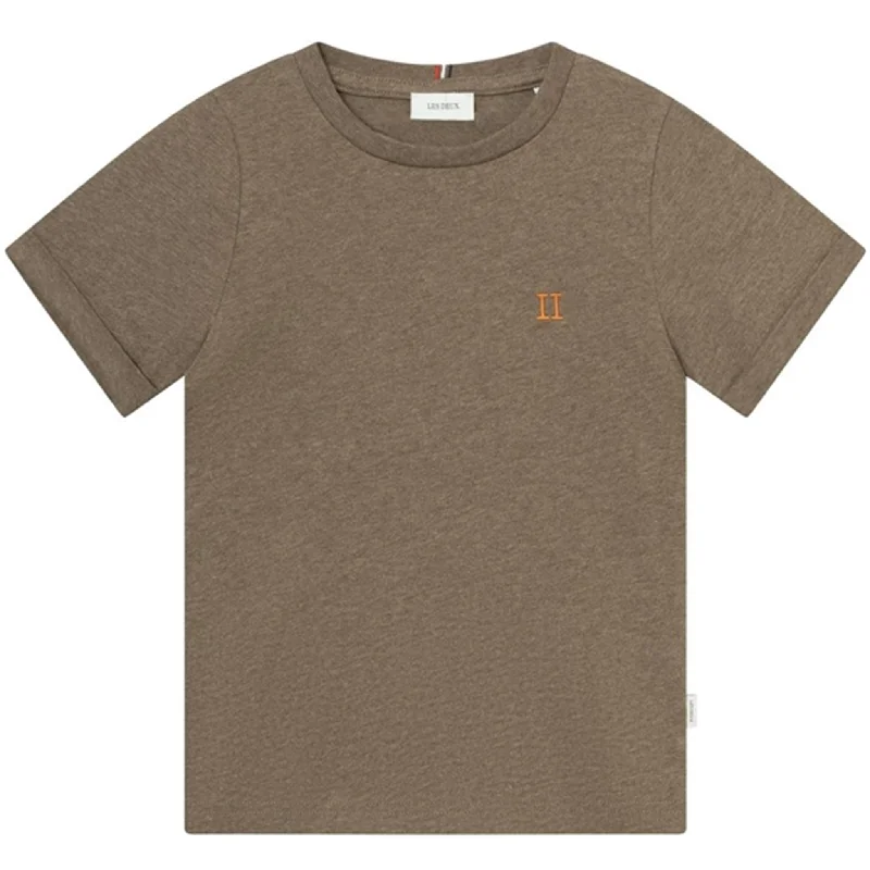 Printed T-ShirtsLes Deux Kids Walnut Melange/Orange Nørregaard T-Shirt