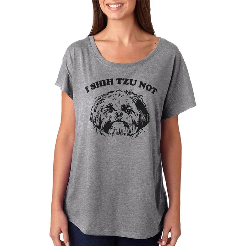 Fringed T-ShirtsI Shih Tzu Not Juniors Dolman T Shirt