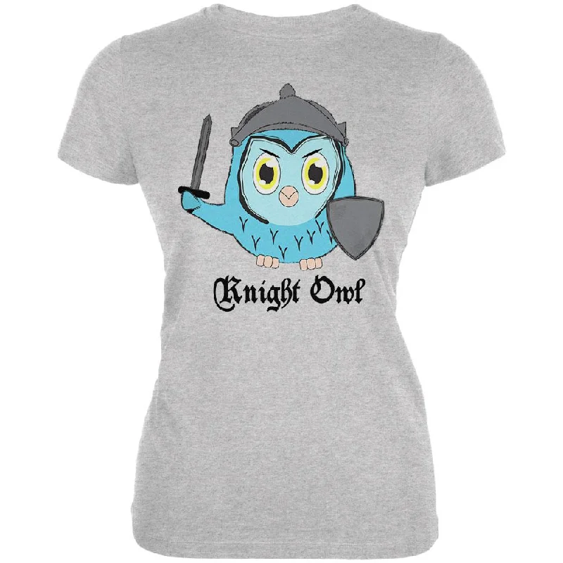 Layered T-ShirtsKnight Owl Night Funny Pun Juniors Soft T Shirt