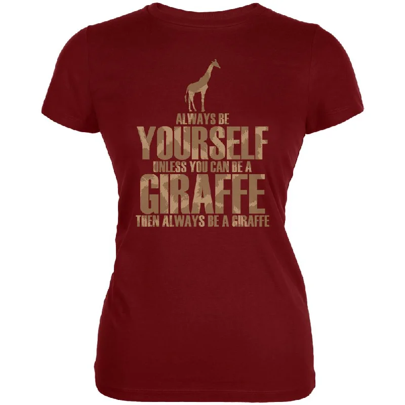 Pocket T-ShirtsAlways Be Yourself Giraffe Juniors Soft T Shirt